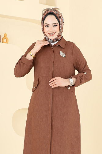 moda selvim طقم بني 2671SL432 - Thumbnail