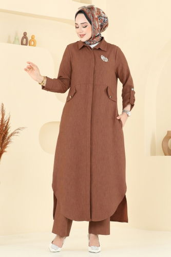moda selvim طقم بني 2671SL432 - Thumbnail
