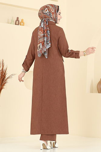 moda selvim طقم بني 2671SL432 - Thumbnail