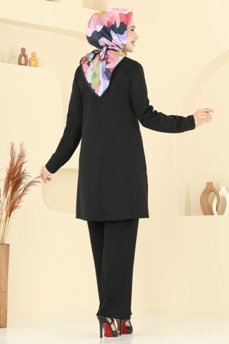 moda selvim طقم أسود 2672SL432 - Thumbnail