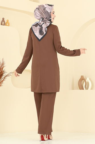 moda selvim طقم بني 2672SL432 - Thumbnail