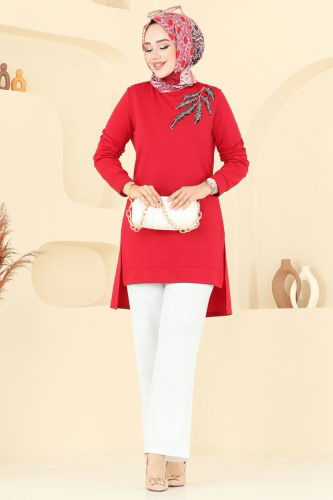 moda selvim طقم أحمر و سكري 2672SL432 - Thumbnail