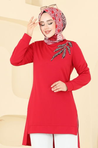 moda selvim طقم أحمر و سكري 2672SL432 - Thumbnail