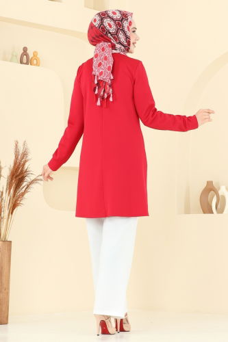 moda selvim طقم أحمر و سكري 2672SL432 - Thumbnail
