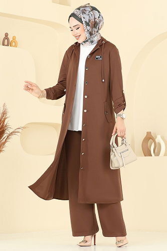 moda selvim طقم بني 2673SL432 - Thumbnail