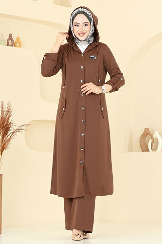 moda selvim طقم بني 2673SL432 - Thumbnail