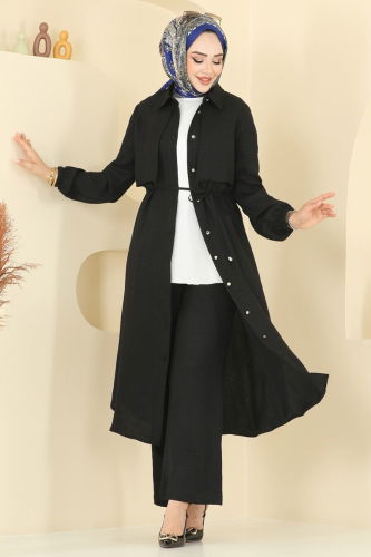 moda selvim طقم أسود 2674SL432 - Thumbnail