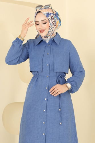 moda selvim طقم أزرق 2674SL432 - Thumbnail