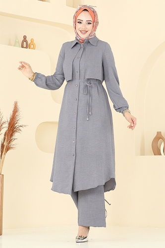 moda selvim طقم رمادي 2674SL432 - Thumbnail