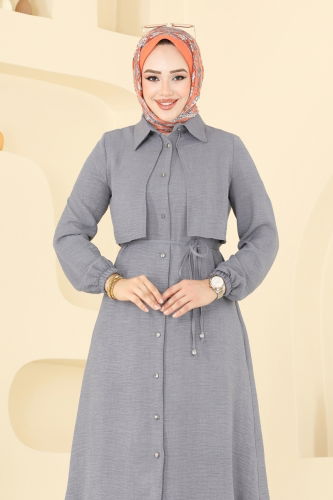 moda selvim طقم رمادي 2674SL432 - Thumbnail