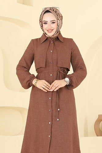 moda selvim طقم عسلي 2674SL432 - Thumbnail