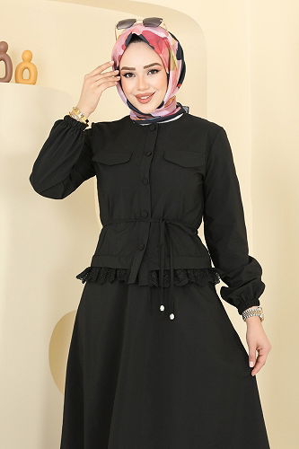 moda selvim طقم أسود 2675SL432 - Thumbnail