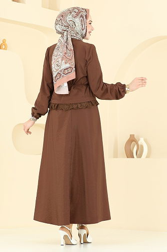 moda selvim طقم بني 2675SL432 - Thumbnail