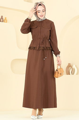 moda selvim طقم بني 2675SL432 - Thumbnail