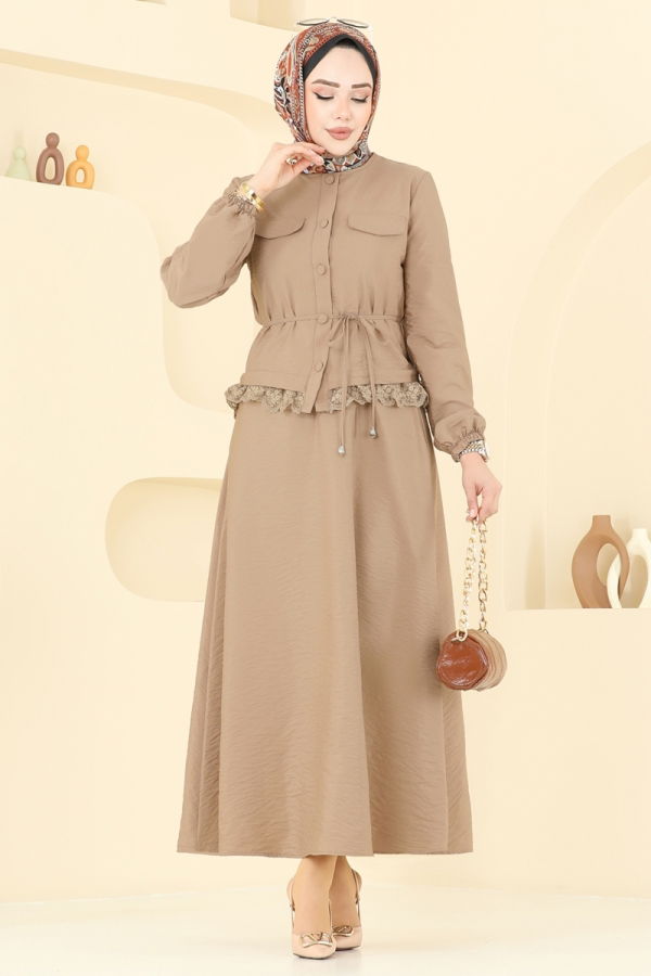 Modaselvim الاطقم طقم بيج غامق 2675SL432