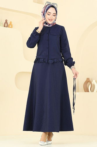 moda selvim طقم كحلي 2675SL432 - Thumbnail