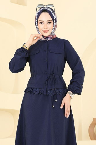 moda selvim طقم كحلي 2675SL432 - Thumbnail