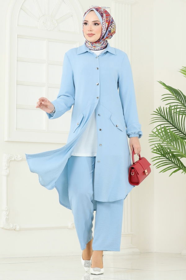 Modaselvim New Season Discount Combined 2676SL432 Baby Blue