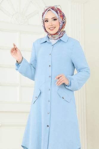 moda selvim طقم أزرق فاتح 2676SL432 - Thumbnail