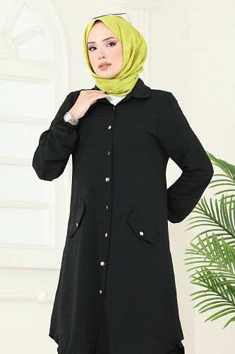 moda selvim طقم أسود 2676SL432 - Thumbnail