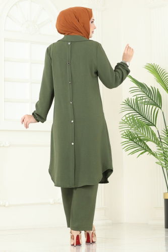 moda selvim طقم اخضر عفني 2676SL432 - Thumbnail