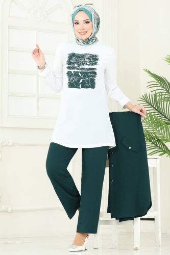 moda selvim طقم بترولي 2676SL432 - Thumbnail
