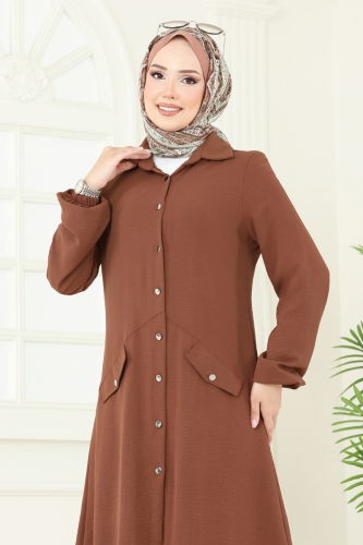 moda selvim طقم عسلي 2676SL432 - Thumbnail