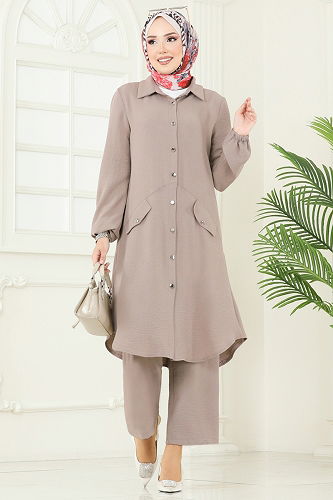 moda selvim طقم بيج 2676SL432 - Thumbnail