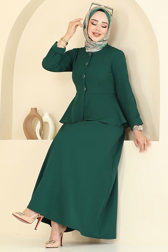 moda selvim طقم زيتي 2677SL432 - Thumbnail