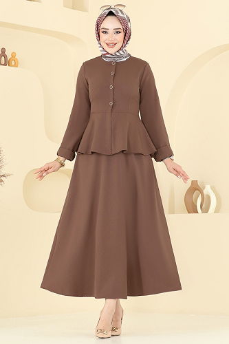 moda selvim طقم بني فاتح 2677SL432 - Thumbnail