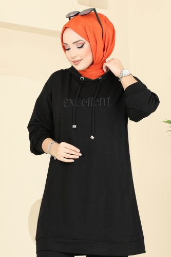 moda selvim طقم أسود 2683AYD574 - Thumbnail