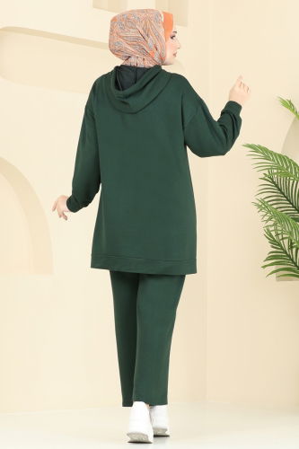 moda selvim طقم زيتي 2683AYD574 - Thumbnail