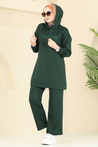 moda selvim طقم زيتي 2683AYD574 - Thumbnail