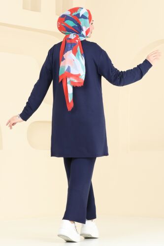 moda selvim طقم كحلي 2684AYD574 - Thumbnail