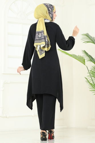 moda selvim طقم أسود 2684SL432 - Thumbnail