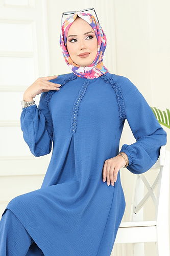 moda selvim طقم ازرق 2684SL432 - Thumbnail