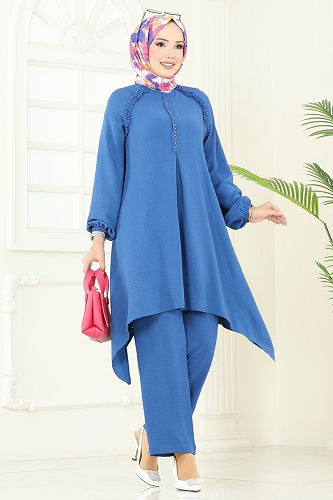 moda selvim طقم ازرق 2684SL432 - Thumbnail