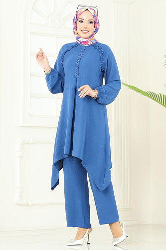 moda selvim طقم ازرق 2684SL432 - Thumbnail