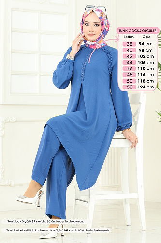 moda selvim طقم ازرق 2684SL432 - Thumbnail