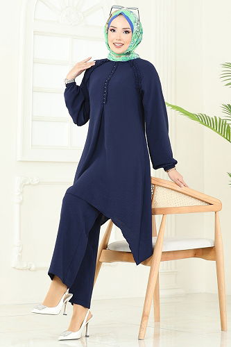 moda selvim طقم كحلي 2684SL432 - Thumbnail