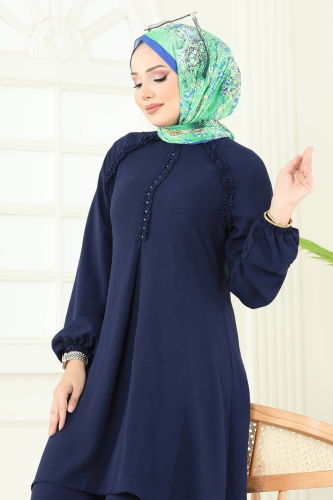 moda selvim طقم كحلي 2684SL432 - Thumbnail