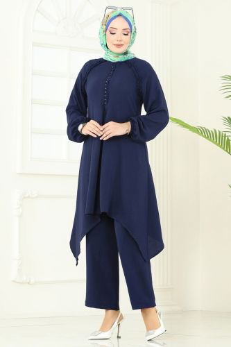 moda selvim طقم كحلي 2684SL432 - Thumbnail