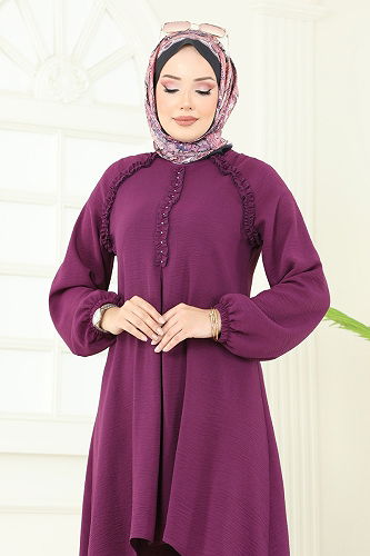 moda selvim طقم أرجواني 2684SL432 - Thumbnail