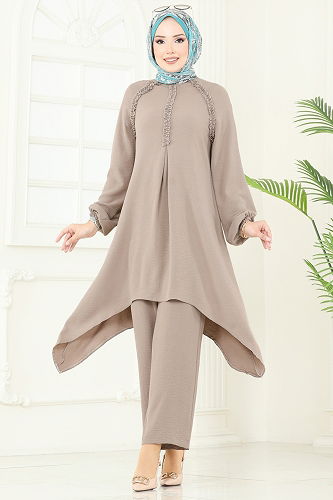 moda selvim طقم بيج 2684SL432 - Thumbnail