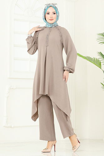 moda selvim طقم بيج 2684SL432 - Thumbnail