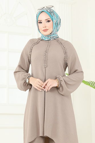 moda selvim طقم بيج 2684SL432 - Thumbnail