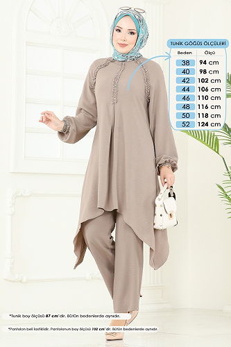 moda selvim طقم بيج 2684SL432 - Thumbnail