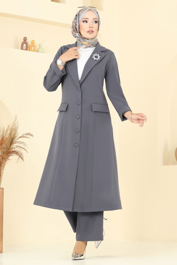 Modaselvim خصم صافٍ20%+20% في سلة التسوق طقم رمادي غامق 2685SL432