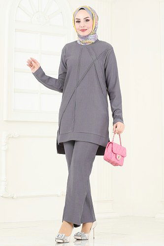 moda selvim Combined 2686AYD574 Gray - Thumbnail