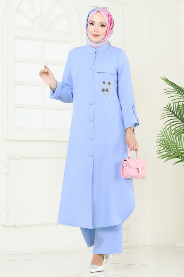 Modaselvim خصم صافٍ20%+20% في سلة التسوق طقم أزرق فاتح 2686SL432